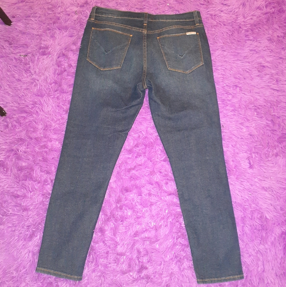 Hudson Midrise Crop Natalie Super Skinny Jeans